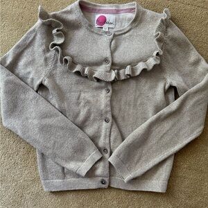 Used! Mini Boden Sparkly Beige Cardigan